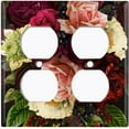 thumbnail image 3 of Metal Light Switch Plate Outlet Cover Rose Red White Wallpaper ROS020, 3 of 13