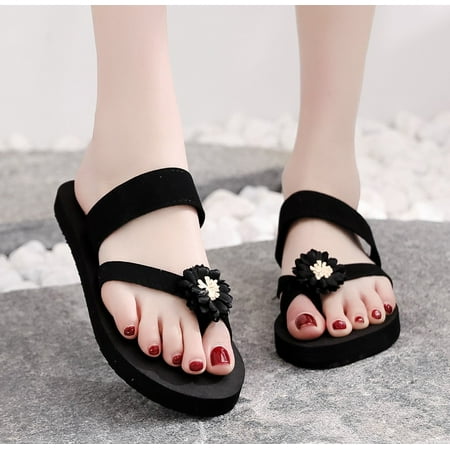 

Summer Slippers For Women Beach Accesseories Flip Flops For Women Women Flowers Beach Breathable Shoes Sandals Home Slipper Flip-Flops Flat Shoes Swimming Pool Accessories Mens Women Slippers