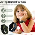thumbnail image 2 of Suitable for AirTag GPS tracker silicone holder, 2-piece waterproof wristband set for children, with safety and anti loss protection, 2 of 8