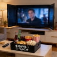 thumbnail image 4 of Plateau à Collation de Soirée Cinéma avec Poignée Réutilisable en Bois pour Film, Bol de Maïs Soufflé, Contenant, Salle Familiale, Saint-Valentin, 4 of 8