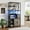 Black and gray, variant on Home Bar Cabinet with Wine Rack, Liquor Stand with Glass Holder & LED Lights, Coffee Sideboard Cabinet for Living Room, Home Bar