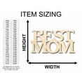 thumbnail image 2 of Mother's Day Craft Unfinished Wood Cutout "Best Mom"  DIY handmade Gift 46" / 1/2", 2 of 3