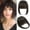 Brown, variant on Natural Air Forehead Design Wig With Sideburns Synthetic Thickening Hair Extensions For Women Full Realistic