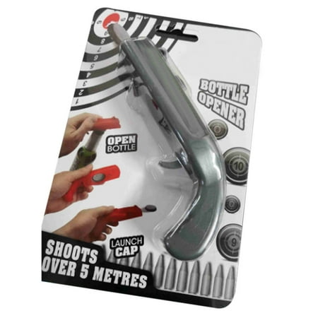 

Alexsix Beer Bottle Opener Cap Launcher Shooting Type Drink Openers Tool(Gray)
