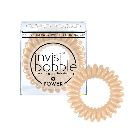 To Be or Nude to Be , Invisibobble "Power" Hair Ring , Hair Beauty Product - Pack of 1 w/ Sleek Pin Comb