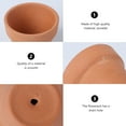 thumbnail image 2 of icolorfuled 10 Mini Terracotta Clay Pots 45x4cm for Succulents & Plants, 2 of 6