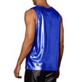 thumbnail image 3 of INSPIRE CHIC Débardeur Métallique pour Hommes Col Rond Brillant Disco Fête Sans Manches TG Bleu, 3 of 6