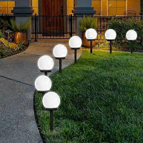 Solar Lights Outdoor, 2 Pack Globe Powered Solar Led Garden Lights, Waterproof for Garden Patio Walkway Landscape