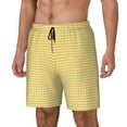 thumbnail image 2 of Haiem Yellow Gingham Men'S Quick-Dry Swim Trunks: Comfortable Beach Shorts With Mesh Lining And Pockets - Ideal For Swimming And Sunbathing X-Large, 2 of 9