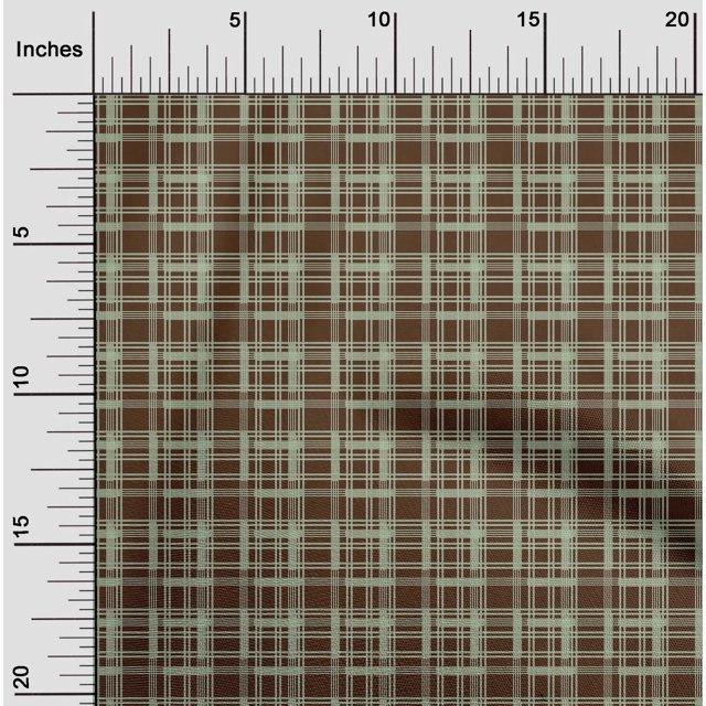 oneOone Georgette Viscose Fabric Check Kasuri Print Sewing Fabric BTY 42 Inch Wide