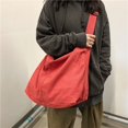 thumbnail image 4 of Bolso de hombro para mujer, bolsos cruzados de lona grandes para mujer, tela de algodón 2023, bolso escolar coreano a la moda para estudiantes, 4 of 5