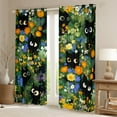 thumbnail image 3 of Manfei Cute Animal Curtains and Drapes (52x84), Black Cat Kitten Curtains Pack of 2, Jungle Botanical Black Out Curtains, Super Cozy Bedroom Decoration, 3 of 6