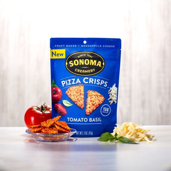 Pack of 6, Sonoma Creamery Tomato Basil Pizza Crisps, 2 oz