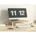 thumbnail image 2 of LNGOOR 1pc Monitor Stand 30cm/11.8inch Laptop Monitor Stand Computer/PC Printer Desktop Stand Wooden Computer Desk Monitor Stand With Storage Desktop Booster Stand For Home And Office Use, 2 of 7