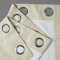thumbnail image 3 of Natural Light Beige Thermal Cross Linen Weave Blackout Grommet Curtain (1 Panel), Natural Light Beige, 50W X 108L, 3 of 8