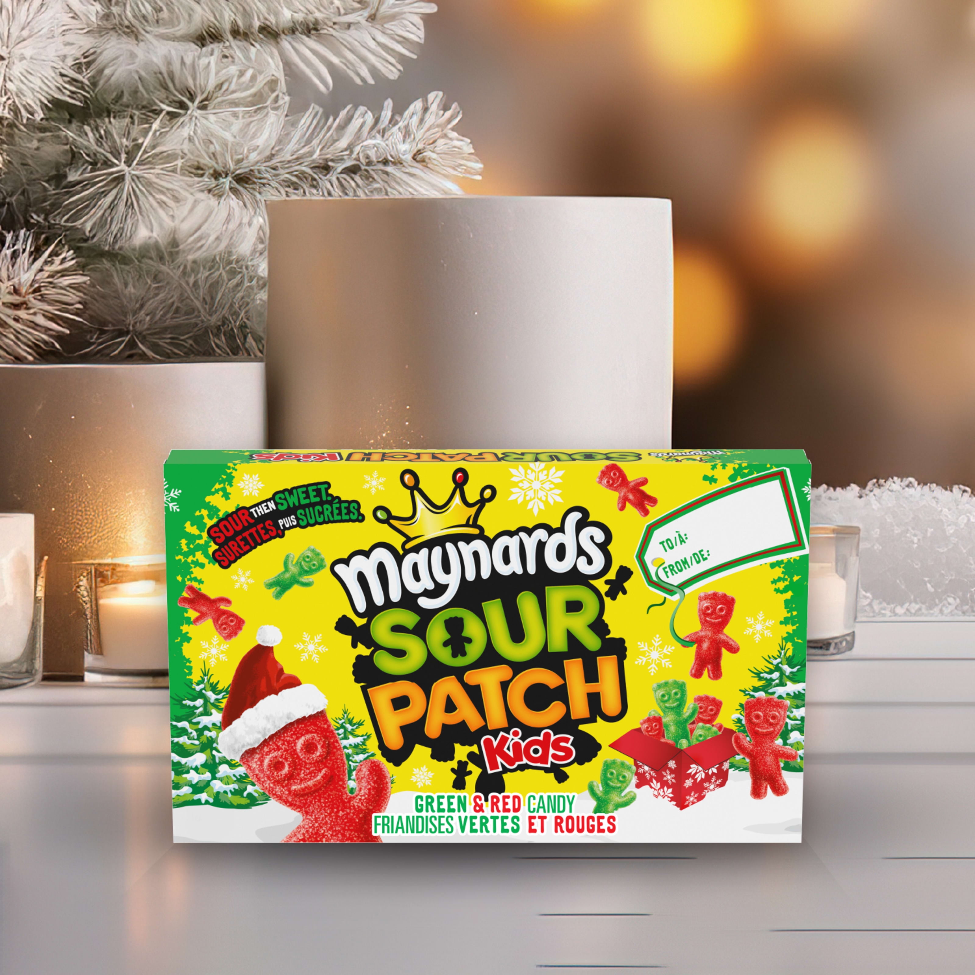 Sour Patch Kids, Red and Green, Sour Then Sweet Gummy Candy, Stocking Stuffer, 100 g