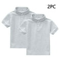 thumbnail image 2 of BLVB 2pack Toddler Baby Kids Boy Girl Solid Color Casual Short Sleeve Shirt Pullover Tops Cute Shirts 1-13T, 2 of 7