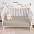 thumbnail image 5 of Kelnaro 2 Pieces Double-layer Muslin Cotton Fitted Sheets, Ultra Soft and Breathable Crib Sheets, 28x52 Inches, Khaki, 5 of 5