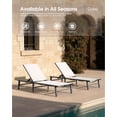 thumbnail image 3 of Harbweb Outdoor Lounge Chair for Pool Set of 4, Aluminum Chaise Lounge Chairs with 5-Position Recliner, No Assembly Patio Lounge Chair for Backyard, Poolside, Deck, Lawn (White), 3 of 8