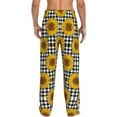 thumbnail image 3 of Picia Sunflowers Mens Soft Woven Cotton Elastic Waistband Sleep Pajama Pant Lounge Sleep Pant With Pockets And Drawstring-XX-Large, 3 of 9