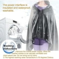 thumbnail image 4 of Electric Heated Shawl Blanket Battery Powered USB Cordless Wrap for Women, Electric Heating Pad Flannel Cape, 4 of 4