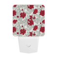 thumbnail image 5 of Goofa Leaves And Anemone Flowers In Red Grey Night Light, Plug-in, Dusk to Dawn Sensor, Warm White, Ambient Lighting, Ideal Kids Adults Nightlight-US, 5 of 9