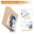 thumbnail image 4 of Hippocampus Blue Napkin Holder for Table Clear Napkin Stand Paper Holder Acrylic Organizer Dispenser Napkins for Dinner Kitchen Restaurant Room, 4 of 8