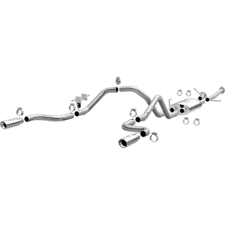 MagnaFlow 14 Toyota Tundra V8 4.6L/5.7L Stainless Cat Back Exhaust Dual Split Rear (Best Exhaust For Toyota Tundra)