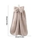 thumbnail image 3 of Hand Towel | Bow-Knot Hangable Fleece | Soft Absorbent Polyester | Quick Dry | Multi-Use Kitchen Bathroom Towel | No Shedding | Brown Gray Beige | 33cm x 33cm | 1 Pack, 3 of 6