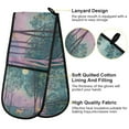 thumbnail image 2 of Yayeee Double Oven Mitt Kitchen Heat Resistant Baking 35" x7" Quilted Glove, Purple Forest Scene, 2 of 6
