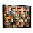 thumbnail image 3 of Designart "Earth Colors Tiles in Colorful Patterns III" Extra Large Geometric Framed Wall Art - Bohemian Multicolor Boho Mosaic Living Room Framed Canvas Art, 3 of 7