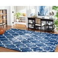 thumbnail image 4 of Safavieh Dip Dye Calanthe Geometric Wool Area Rug, Navy/Ivory, 6' x 9', 4 of 13