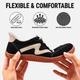 thumbnail image 5 of Sosenfer Barefoot Shoes Women,Wide Toe Box Zero Drop Womens Shoes,Slip on Shoes Woman Non-Slip Lightweight Walking Shoes,Casual Sneakers for Women Black Size 8, 5 of 9