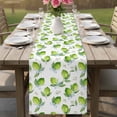 thumbnail image 4 of Green Lemons Table Runner 72 Inches, Summer Watercolor Blue Bow on Fruits Bed Runner Dresser Scarves Tabletop for Indoor Outdoor Parties/Ceremony/Banquet, 14" x 72", 4 of 9