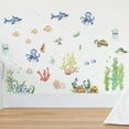 thumbnail image 2 of Under The Sea Wall Stickers Ocean Fish Whale Seaweed Peel and Stick Wall Art Decals for Kids Bedroom Baby Nursery Bathroom, 2 of 7