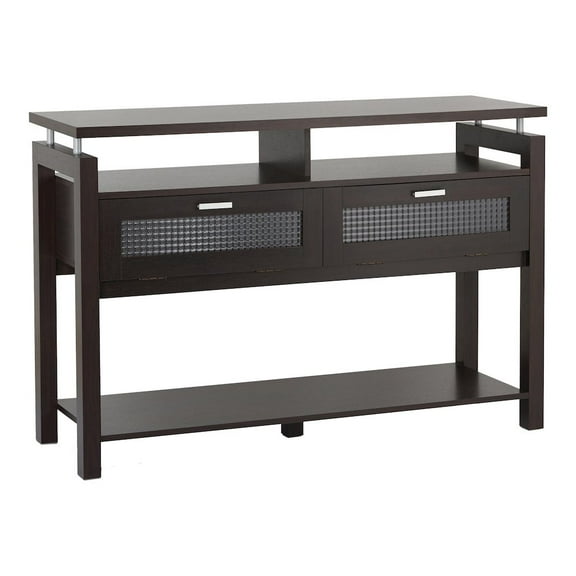 Furniture of America Tayler Contemporary Wood Storage Console Table in Espresso