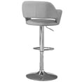 thumbnail image 4 of Home Square 3 Piece Adjustable Swivel Barstool Set in Gray and Polished Chrome, 4 of 5
