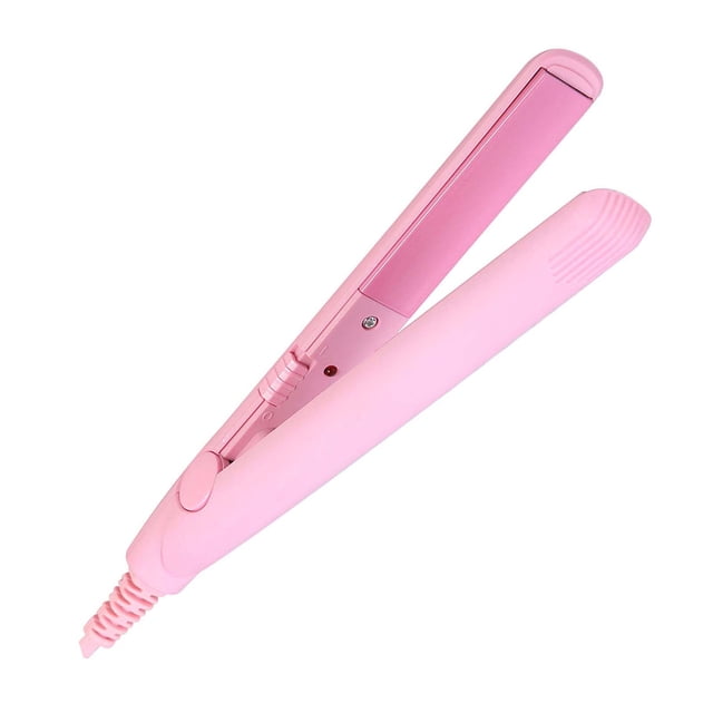 Ejoyous Plancha de Pelo, Mini Plancha de Pelo Portátil 2 en 1, 190 Grados Celsius Temperatura Constante Placa de Cerámica Turmalina Belleza Plancha Rizador de Califacción