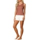 thumbnail image 2 of INSPIRAR CHIC Camisones de Satén para Mujeres, Top sin Mangas, Cuello en V, Blusa Casual de Seda, S Rojo Ladrillo, 2 of 6