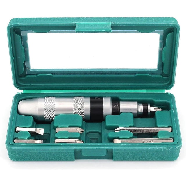 8 Pcs Impact Driver and Bits Reversible Manual Impact Driver with Impact Screw Corrector