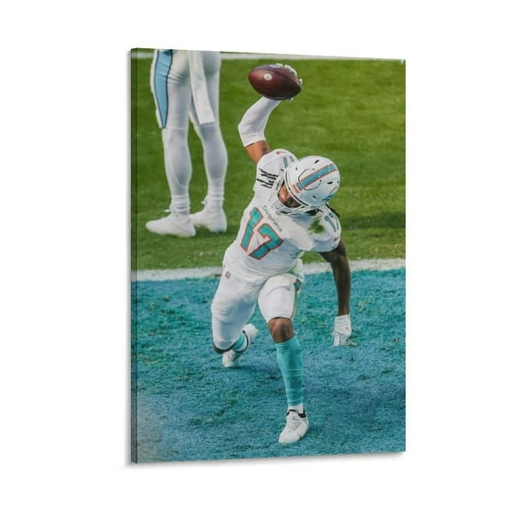 Jaylen Waddle Canvas Poster Art Poster Canvas Painting Decor Wall Print Photo Gifts Home Modern Decorative Posters 12x18inch(30x45cm)