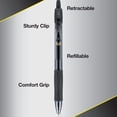thumbnail image 4 of Bolígrafos de gel PILOT G2 Premium con punta fina de 0,7 mm, color negro, 14 unidades, 4 of 7