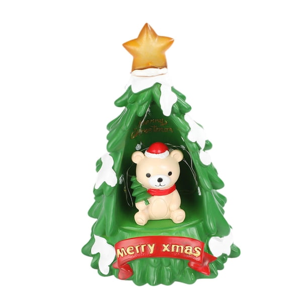 Adorno navideño con luz, bonita figura decorativa para el escritorio de la sala de estar. Oso