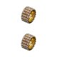thumbnail image 1 of Anillo de amistad Qarigey con diamantes brillantes dorado 4 filas 2Conjunto, 1 of 6