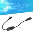 thumbnail image 4 of USB C Power On/Off Switch Extension Cable, Extension Cable Practical Button Control Black  For Tablet Computers, 4 of 8