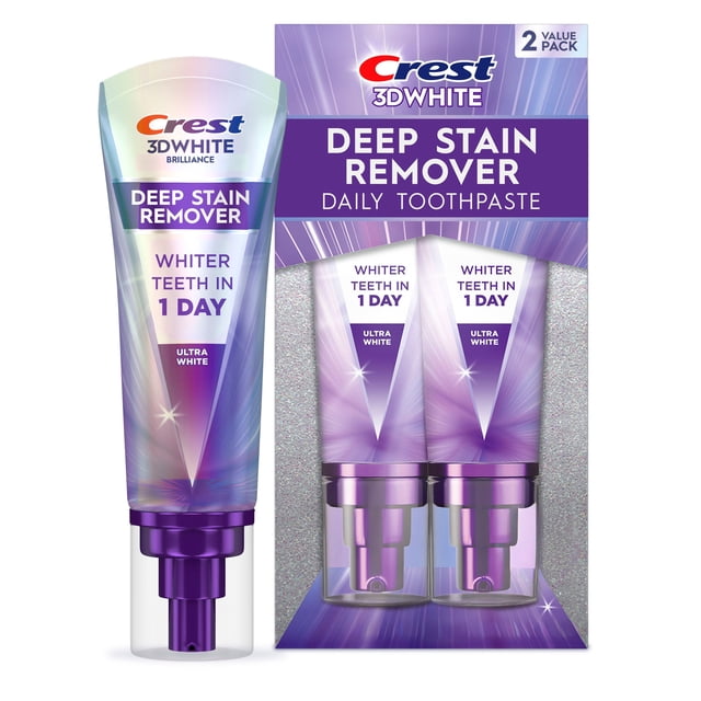 Crest Toothpaste 3DWhite Deep Stain Remover Ultra White - 2 x 67 mL
