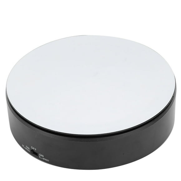 360 Degrees Rotating Turntable Display Stand, Energy Saving Rotating Display Stand, Black for Home Jewelry Shop