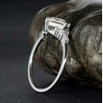thumbnail image 6 of HeartsAndYou 1.8ct Engagement Ring for Women Princess Cut Moissanite Cluster Design 18k White Gold over Silver, 6 of 9