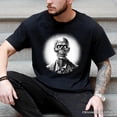 thumbnail image 5 of Zombie Spooky Portrait T-Shirt, Horror Villain Theme Halloween Tee, 5 of 5