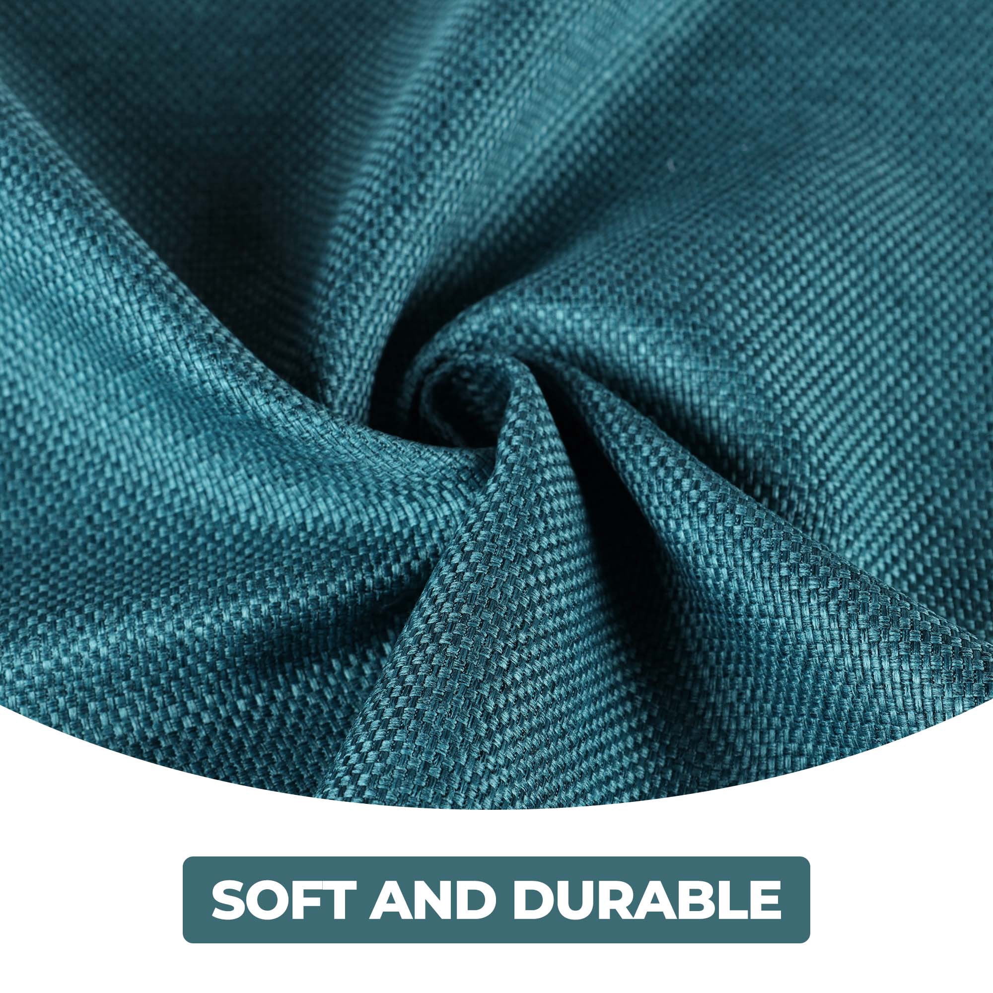 Superior Jaxon Blackout Curtains Set of 2, Grommet Header Curtain Panel Pair, 42"W x 108"L, Deep Sea